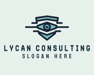 Blue Visual Eye logo design