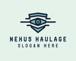 Blue Visual Eye logo design