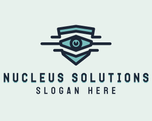 Blue Visual Eye logo design