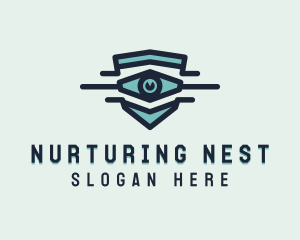 Blue Visual Eye logo design