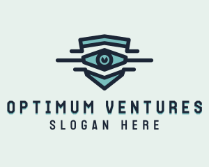 Blue Visual Eye logo design