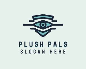 Blue Visual Eye logo design