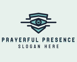 Blue Visual Eye logo design