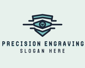 Blue Visual Eye logo design