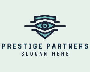 Blue Visual Eye logo design