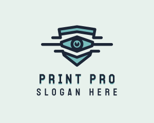 Blue Visual Eye logo design