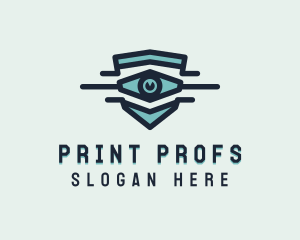 Blue Visual Eye logo design