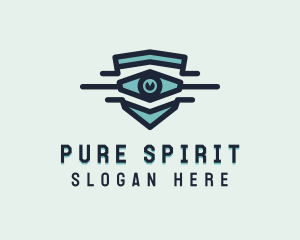 Blue Visual Eye logo design