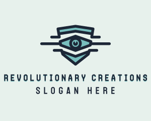 Blue Visual Eye logo design