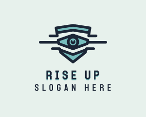 Blue Visual Eye logo design