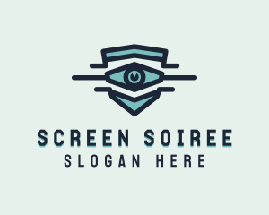 Blue Visual Eye logo design