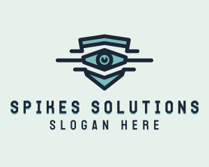 Blue Visual Eye logo design