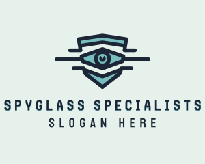 Blue Visual Eye logo design