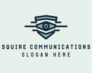 Blue Visual Eye logo design