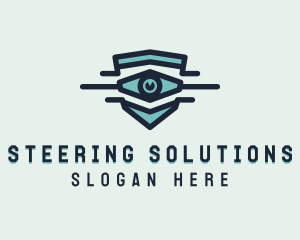 Blue Visual Eye logo design