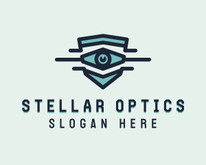 Blue Visual Eye logo design