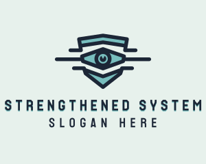 Blue Visual Eye logo design