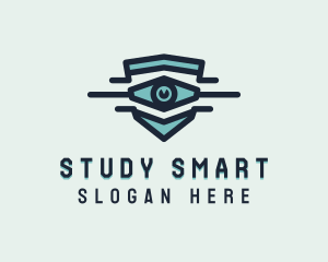 Blue Visual Eye logo design