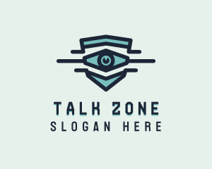 Blue Visual Eye logo design