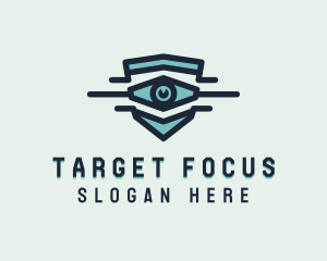 Blue Visual Eye logo design