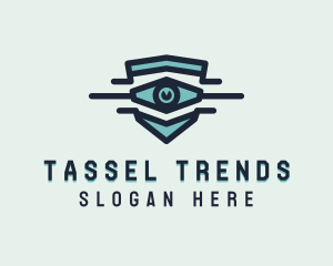 Blue Visual Eye logo design