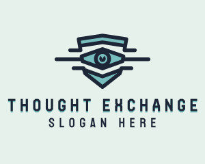 Blue Visual Eye logo design