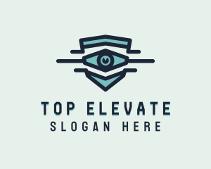 Blue Visual Eye logo design