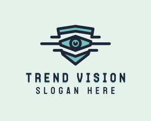 Blue Visual Eye logo design