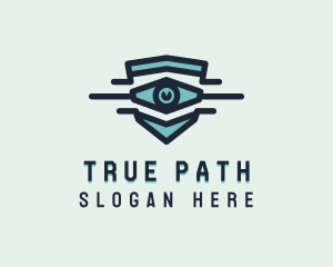 Blue Visual Eye logo design