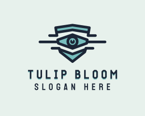 Blue Visual Eye logo design