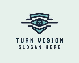 Blue Visual Eye logo design