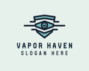 Blue Visual Eye logo design