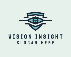 Blue Visual Eye logo design