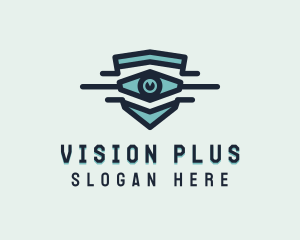 Blue Visual Eye logo design