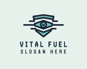 Blue Visual Eye logo design