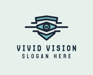 Blue Visual Eye logo design