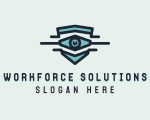 Blue Visual Eye logo design