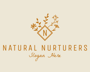 Autumn Floral Organic Florist logo design