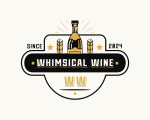 Bottle Liquor Winery logo design