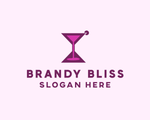 Hourglass Cocktail Time logo design