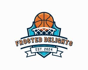 Basketball Varsity Shield logo design