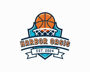 Basketball Varsity Shield logo design