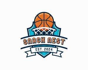 Basketball Varsity Shield logo design