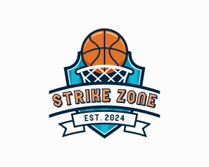 Basketball Varsity Shield logo design