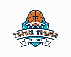 Basketball Varsity Shield logo design