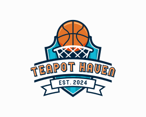 Basketball Varsity Shield logo design