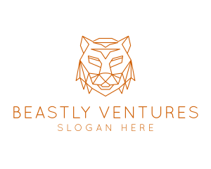 Geometric Beast Tiger logo design