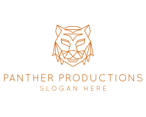 Geometric Beast Tiger logo design