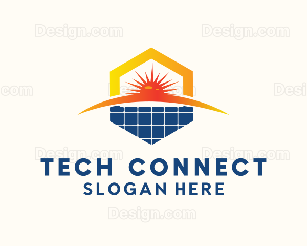 Solar Technology Energy Logo