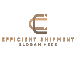 Logistics Company Letter C logo design